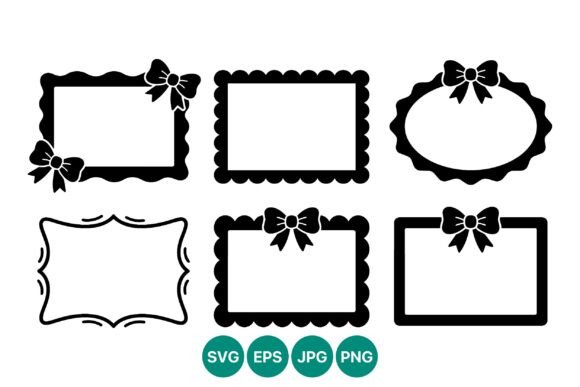 Black White Frames with Bows Graphics Review