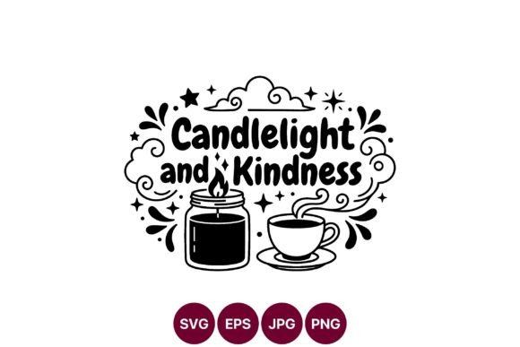 Candlelight and Kindness Vector Art Graphics