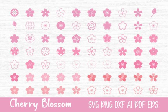 Cherry Blossom SVG Sakura Graphics & Illustrations