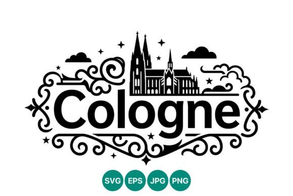 Cologne Cathedral Ornamental Vector Art Graphics & Illustrations