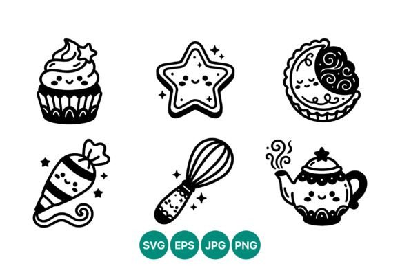 Cute Baking Icons Set: Graphics & Illustrations Review