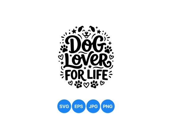 Dog Lover Life Typography Art: Graphics & Illustrations Review