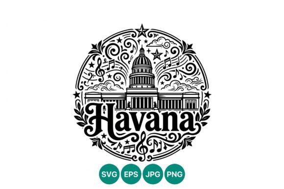 Havana Capitol Building Vector Art: Graphics & Illustrations