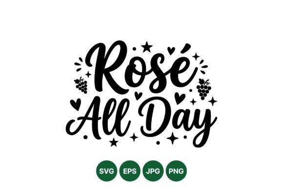Rose All Day Script Design: Graphics & Illustrations