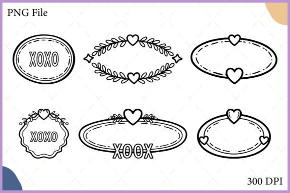 Valentine Heart Frame Graphics & Illustrations