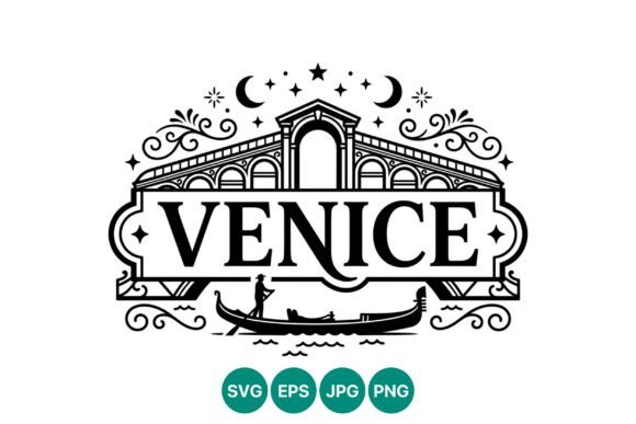 Venice Gondola Bridge Vintage Vector Review